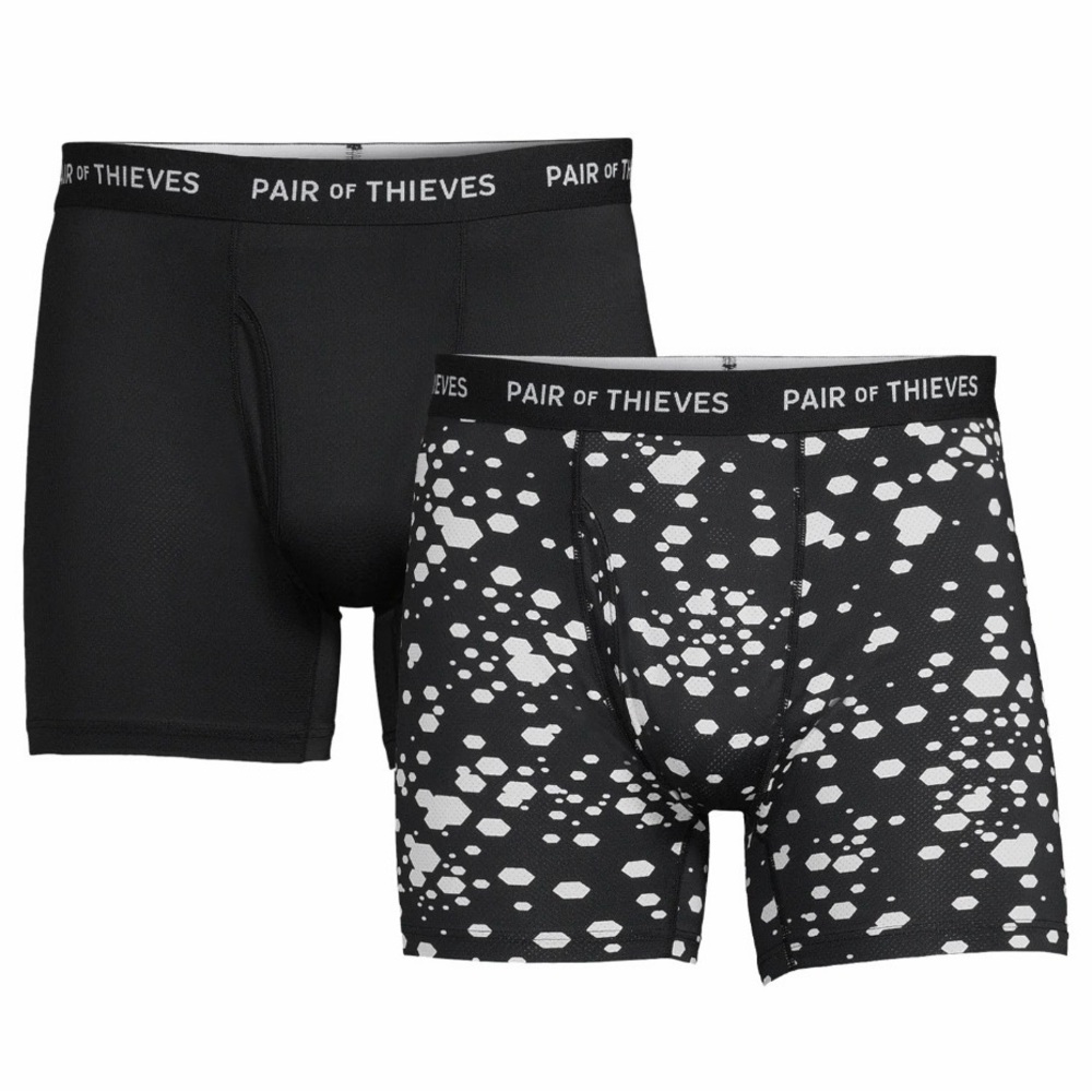 Pair of Thieves 2pk SUPERFIT Boxer Brief Black and White Men's